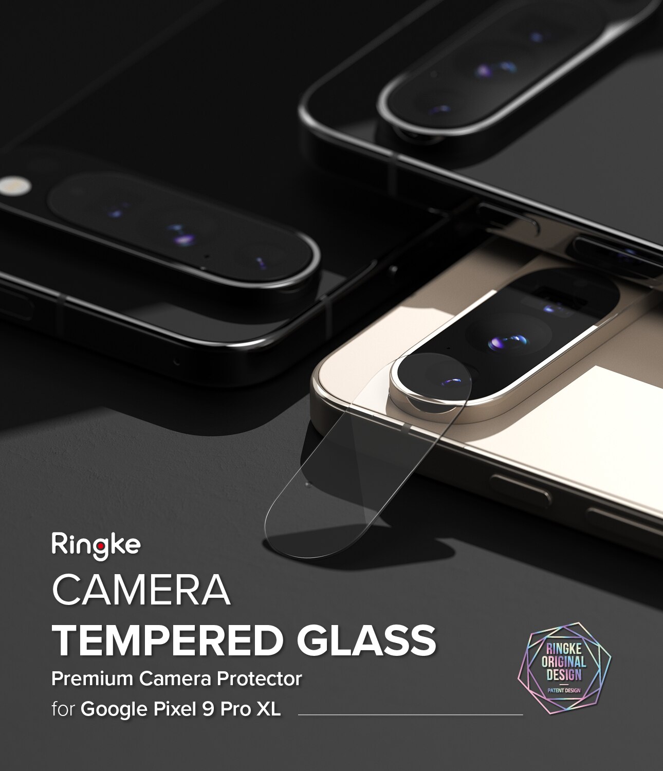 Google Pixel 9 Pro XL Camera Protector Glass (3-pack) Transparent