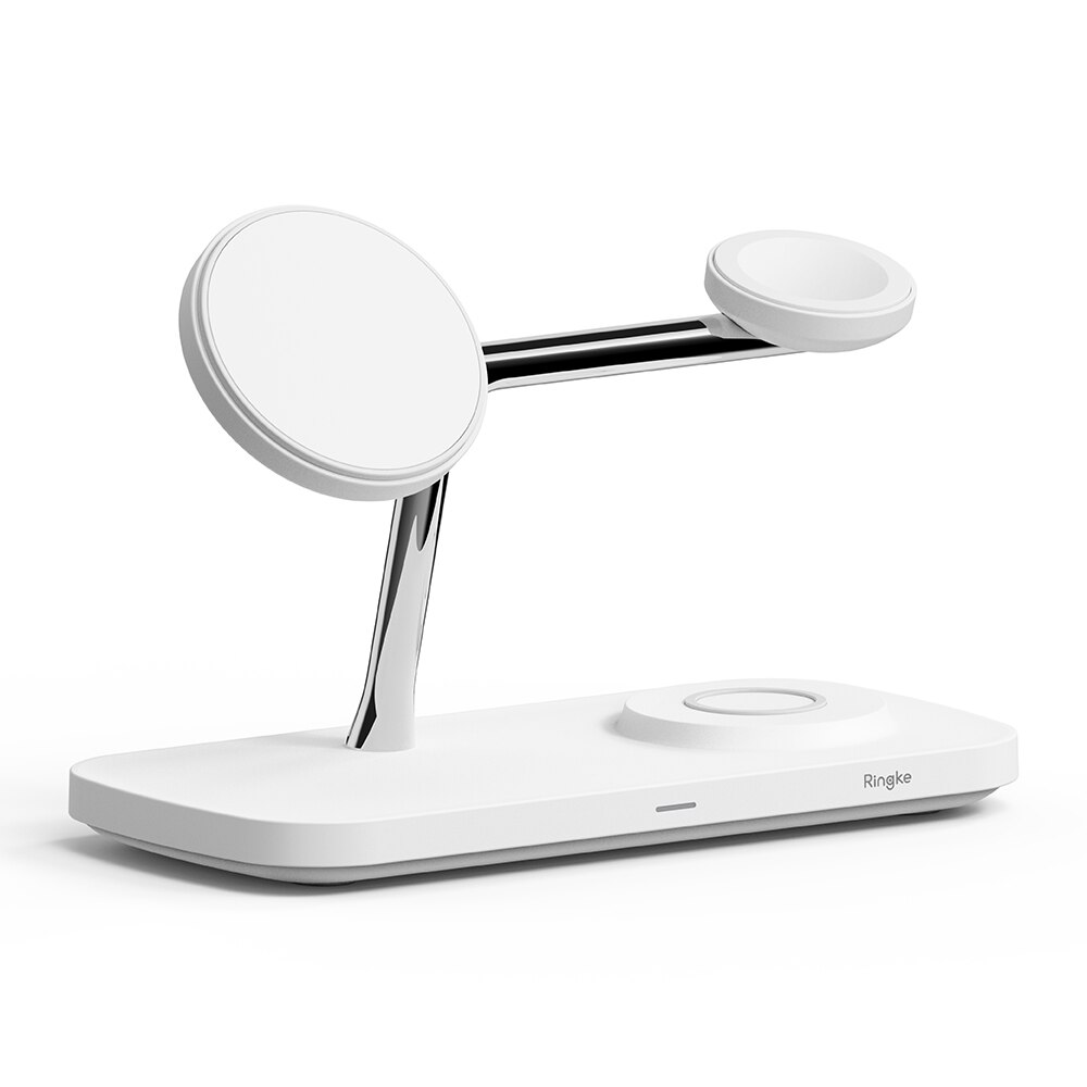 3-in-1 Wireless Charger Stand Qi2 MagSafe White