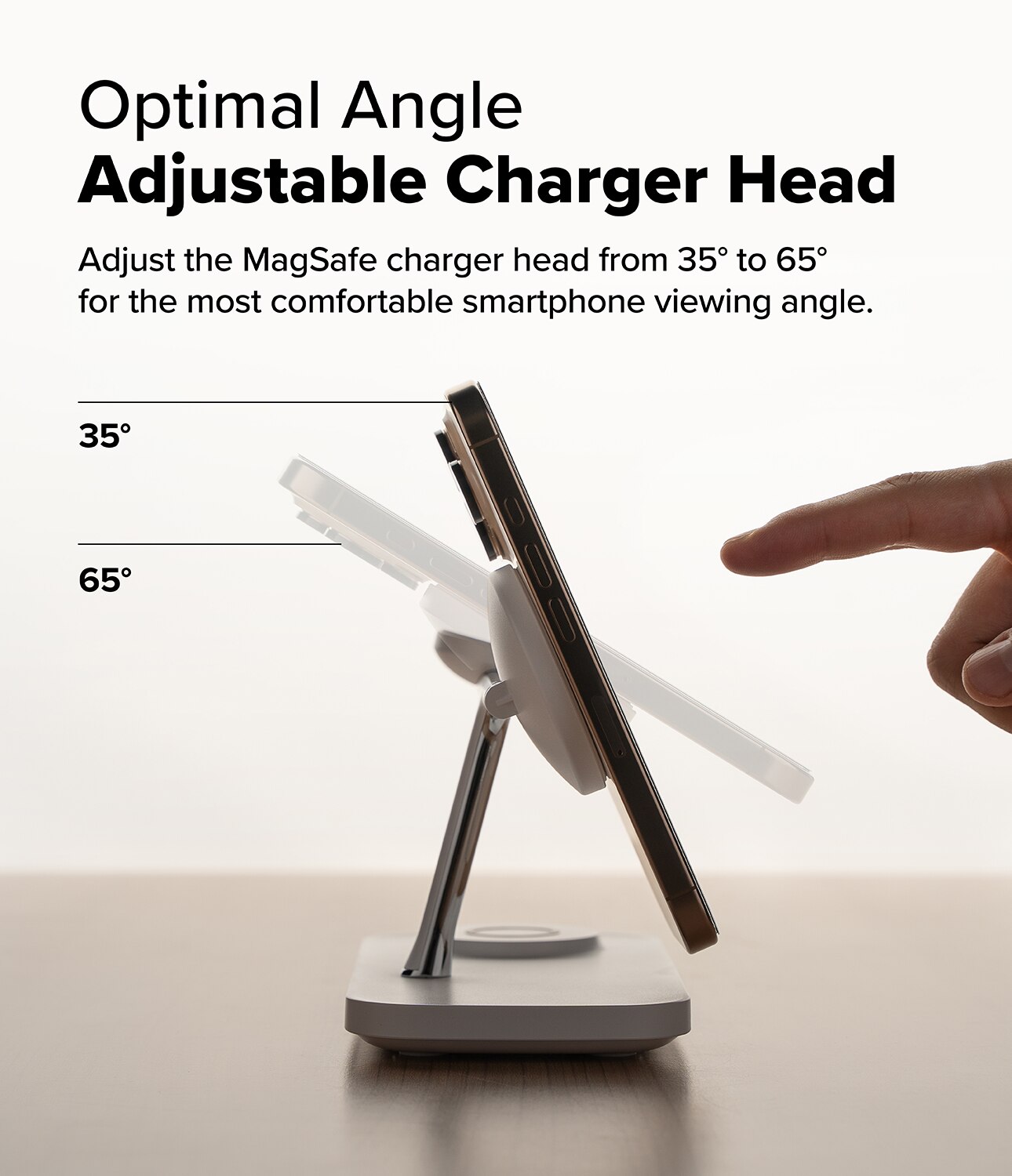 3-in-1 Wireless Charger Stand Qi2 MagSafe White