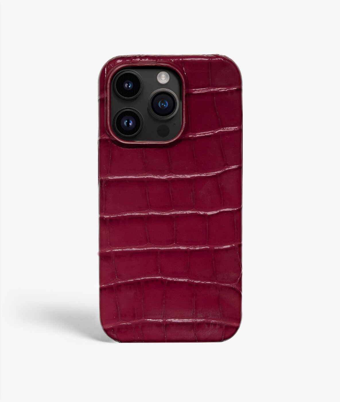 iPhone 14 Pro Max Case Croco Burgundy