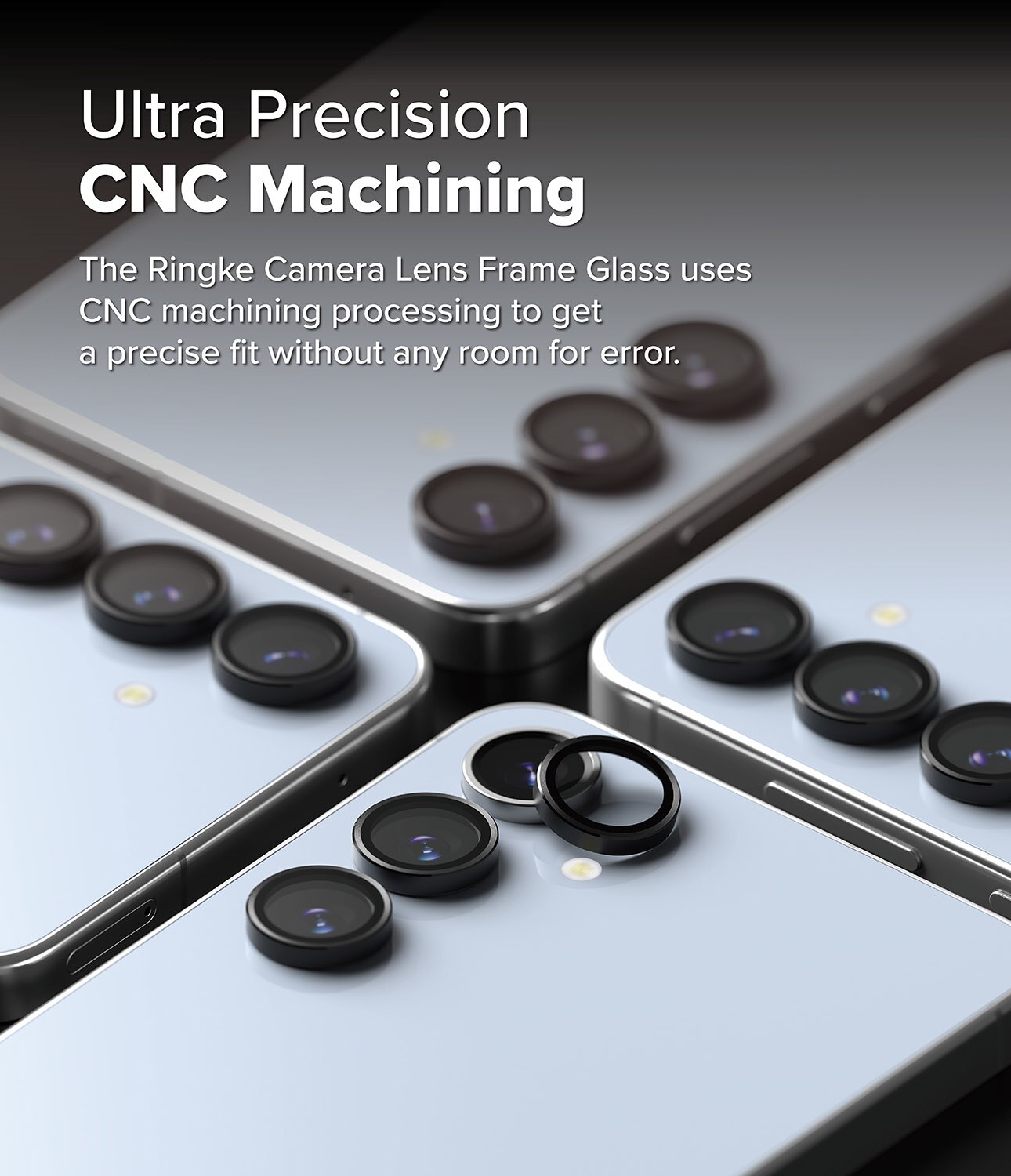 Samsung Galaxy S24 FE Camera Lens Frame Glass (2-pack) Black