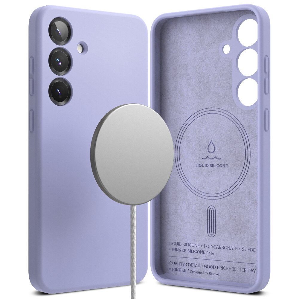 Samsung Galaxy S25 Plus Silicone Magnetic Case Lavender