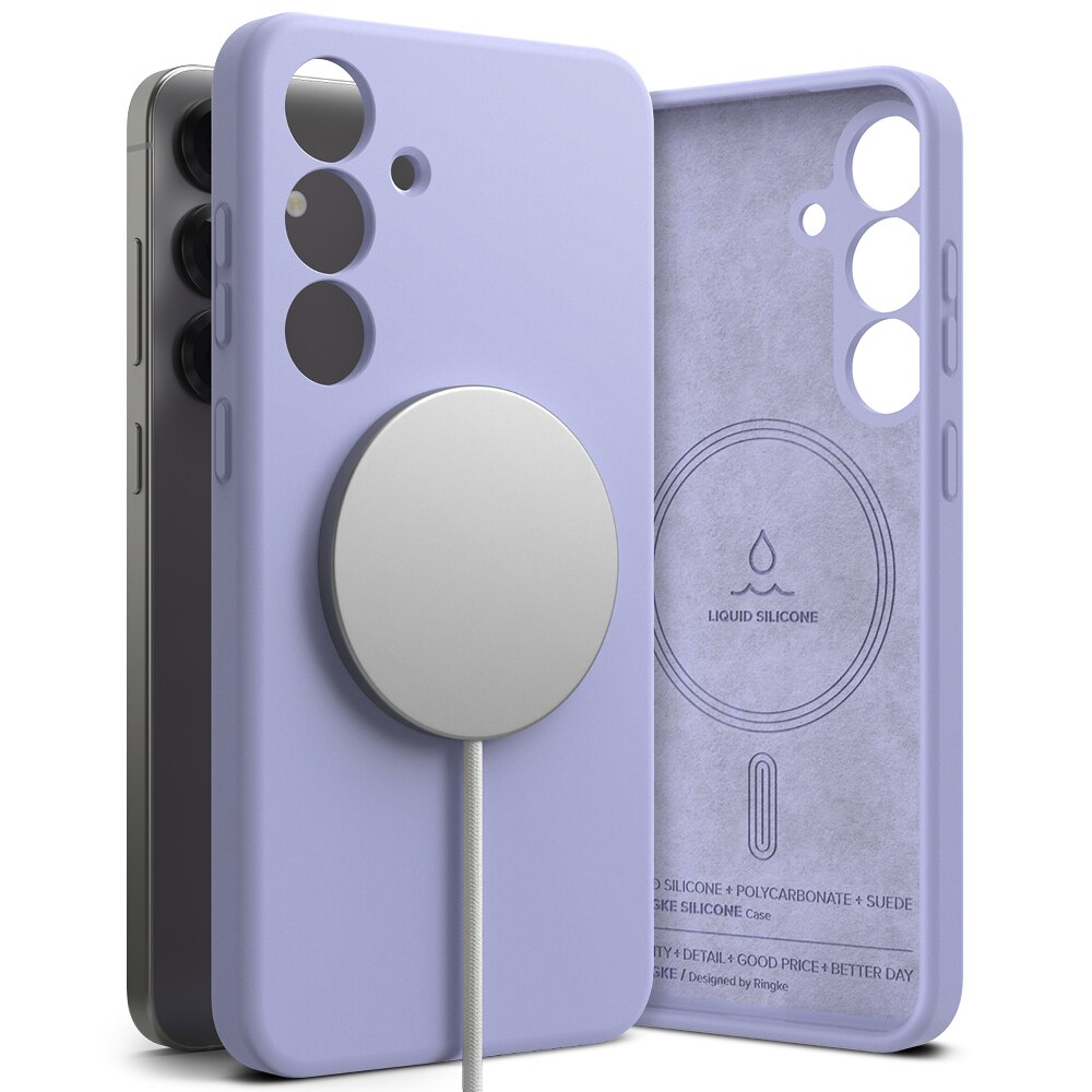 Samsung Galaxy S25 Plus Silicone Magnetic Case Lavender