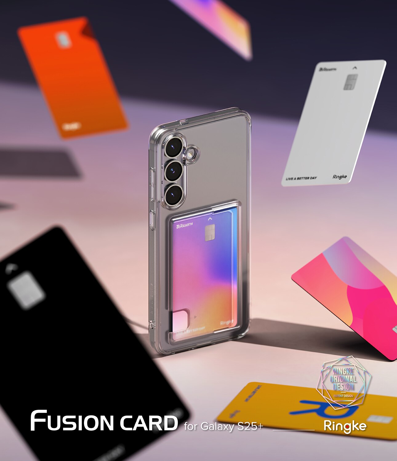 Samsung Galaxy S25 Plus Fusion Card Case Transparent