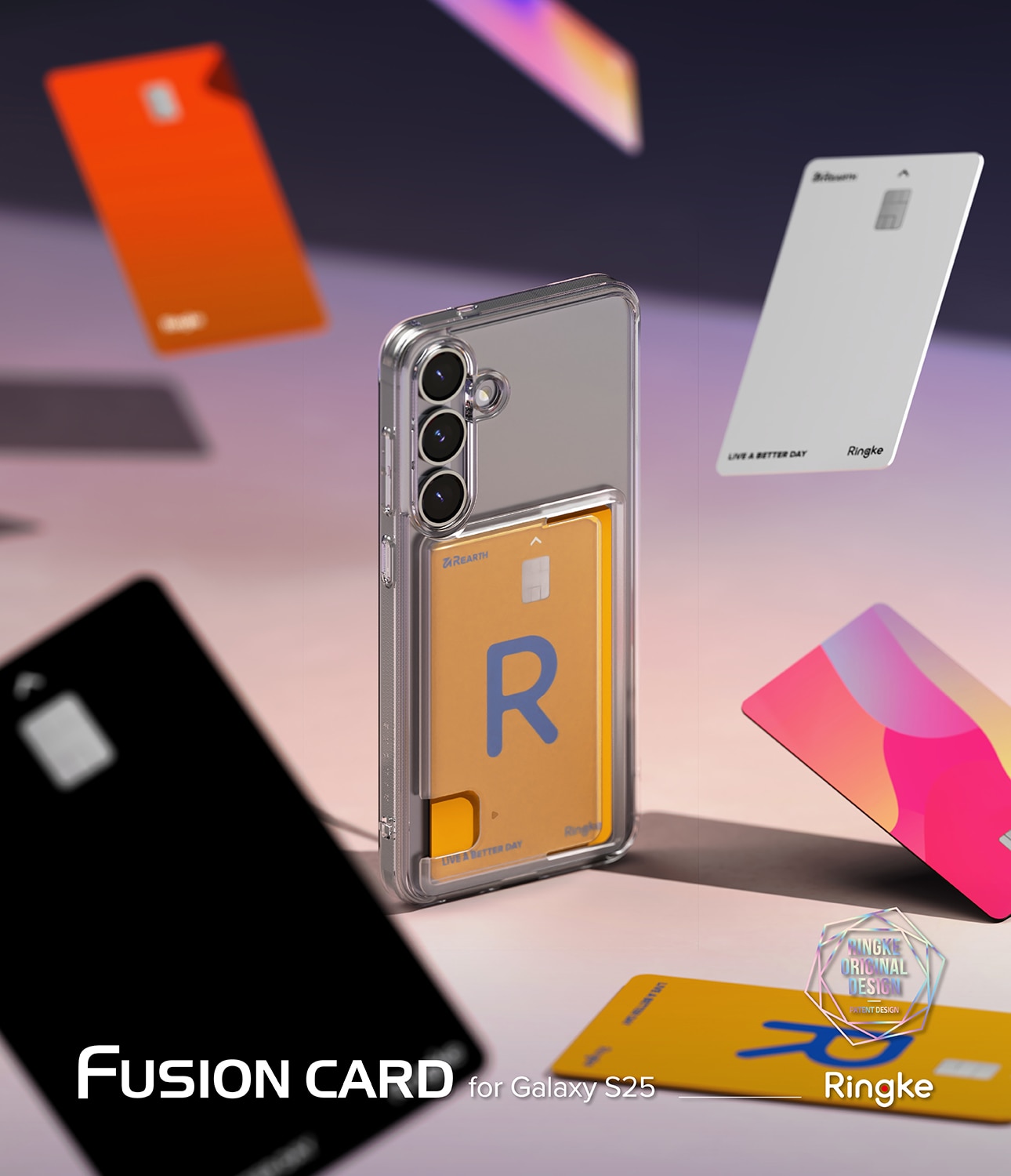 Samsung Galaxy S25 Fusion Card Case Transparent