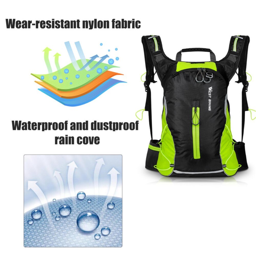 Running and Cycling Backpack Green