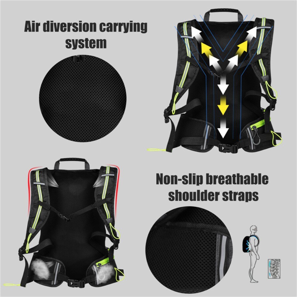 Running and Cycling Backpack Green