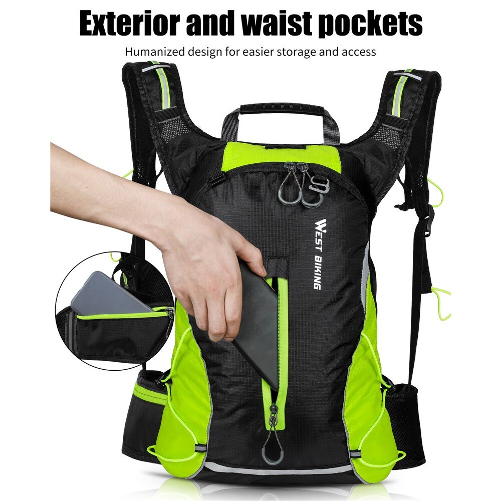 Running and Cycling Backpack Green