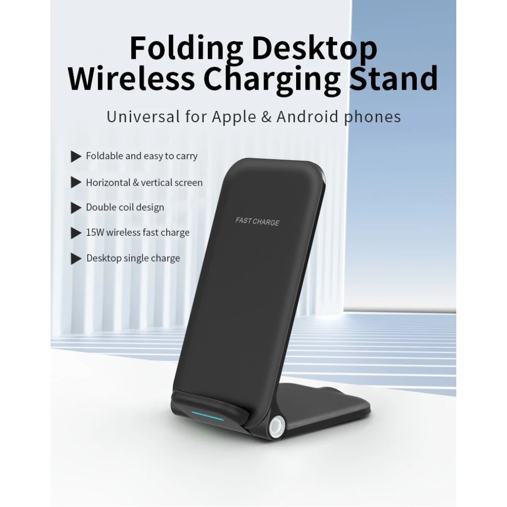 15W Wireless Foldable Charging Stand White