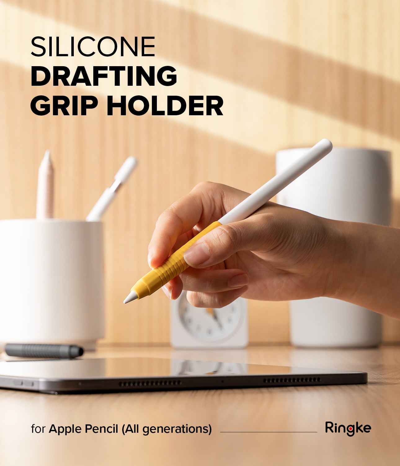 Apple Pencil Silicone Grip Holder Black