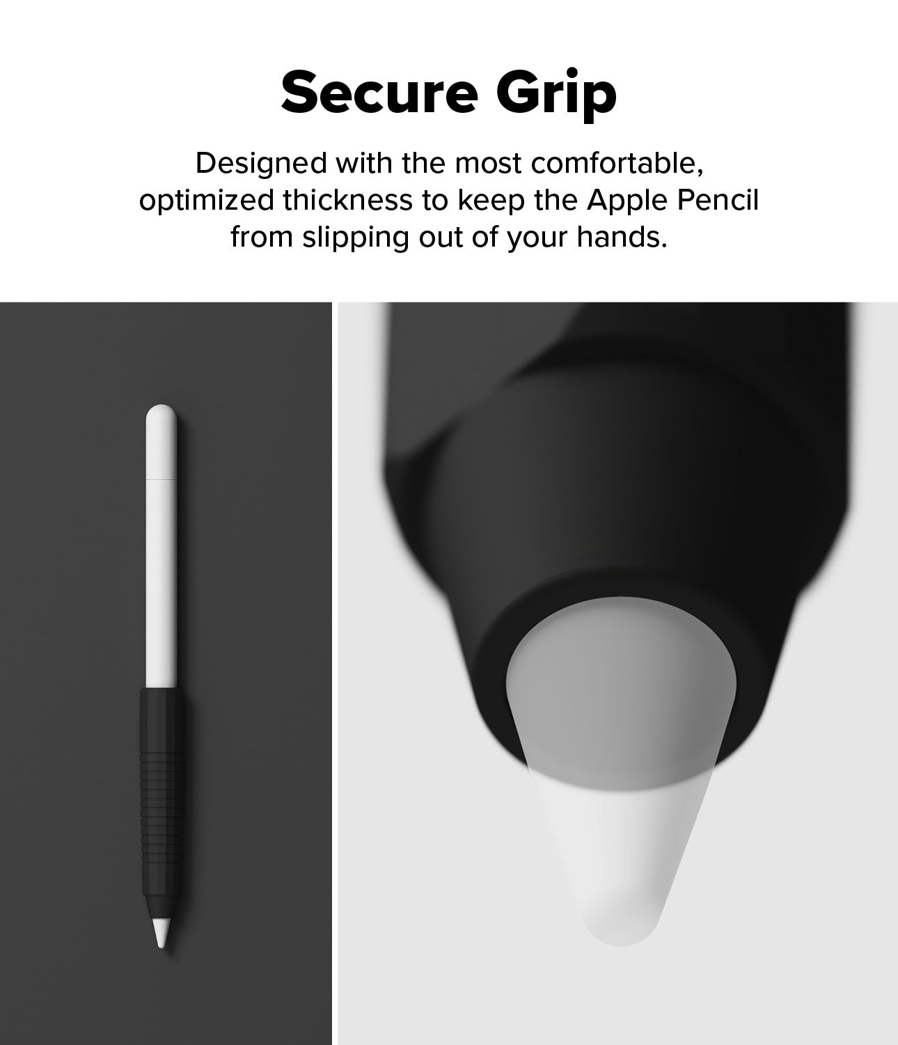 Apple Pencil Silicone Grip Holder Black