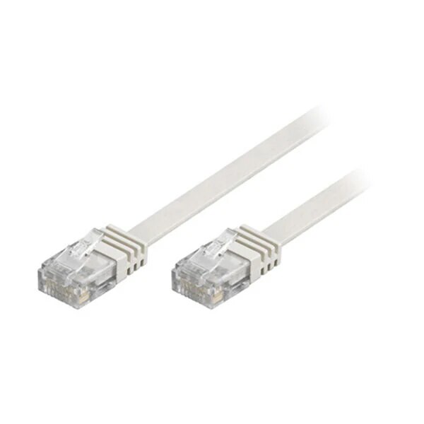 U/UTP Cat6 Flat Patch Cable 20m White