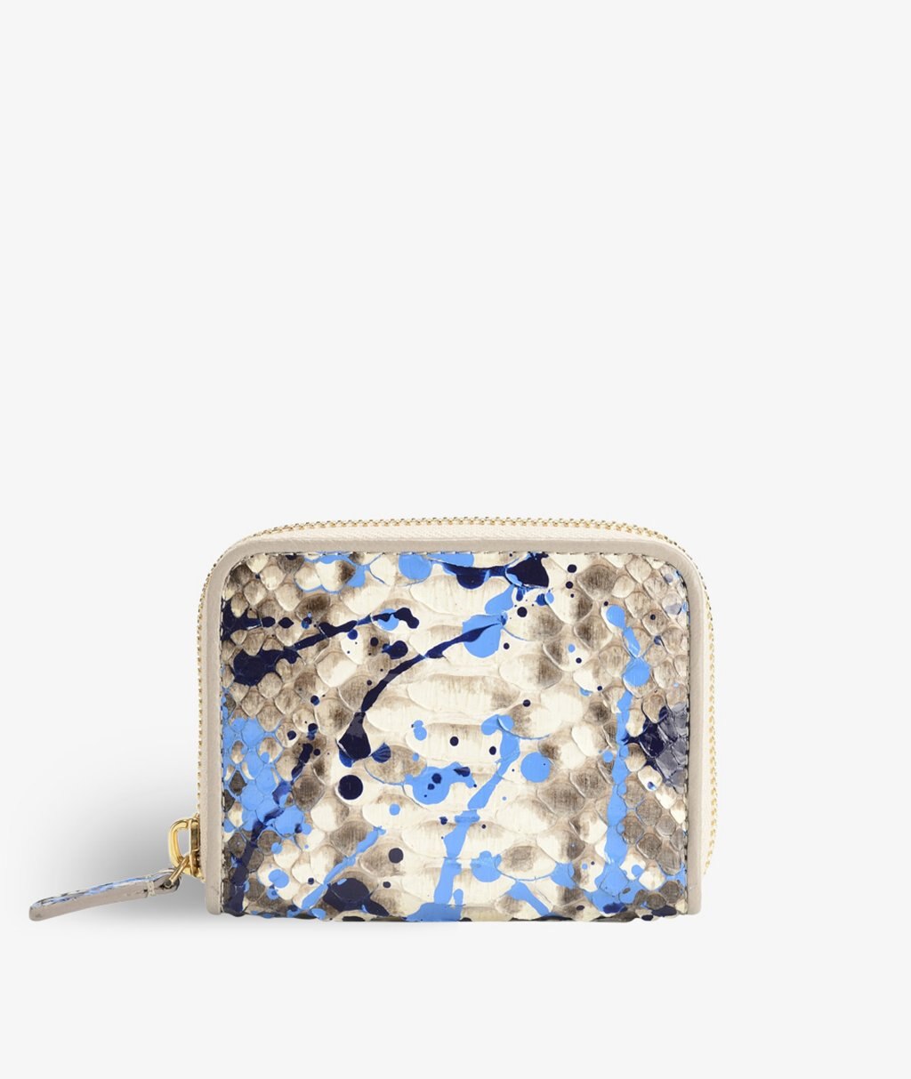 Zip Wallet Python Cobalt Splash