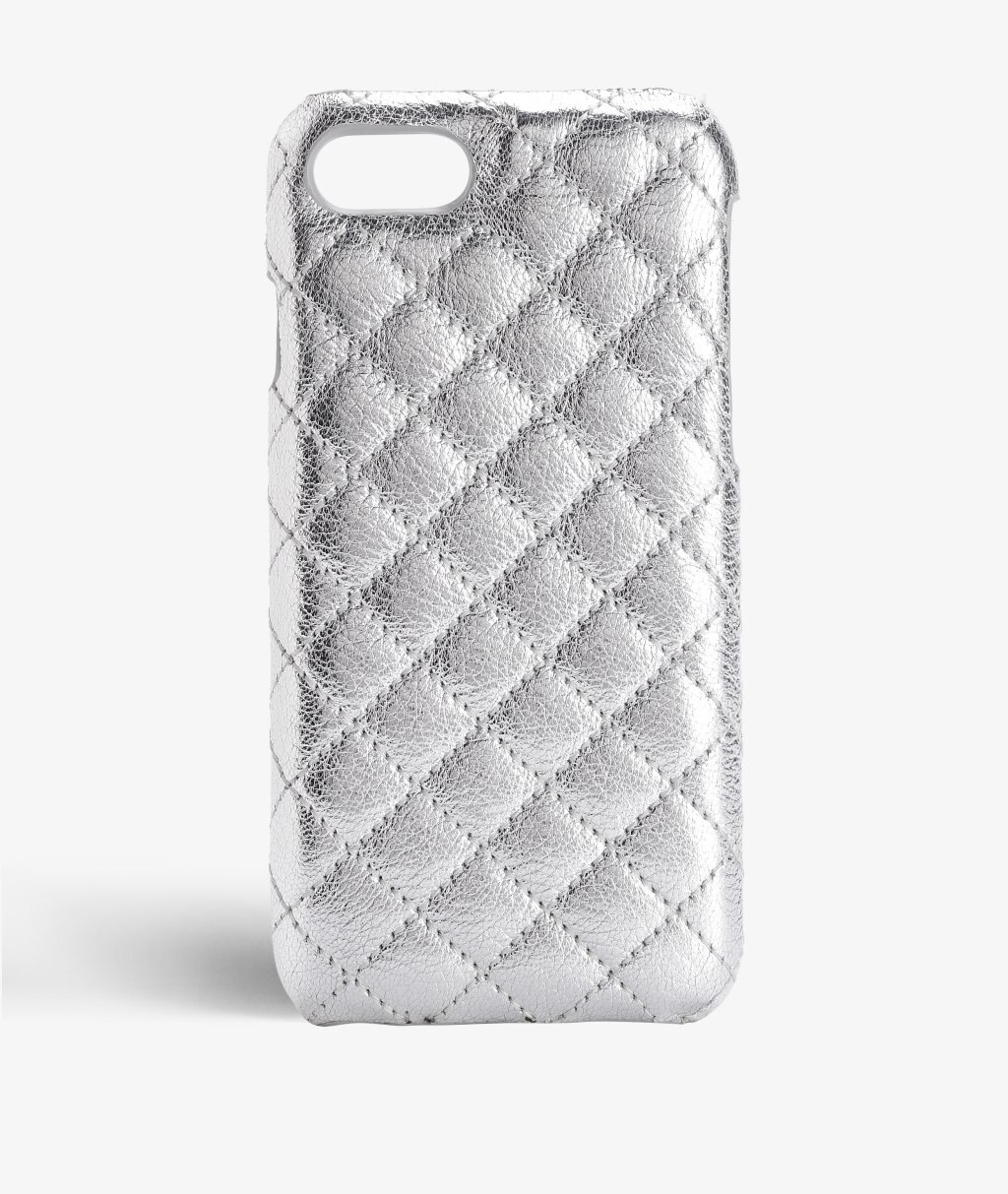 iPhone 7 Case Quilted Metallic Silver