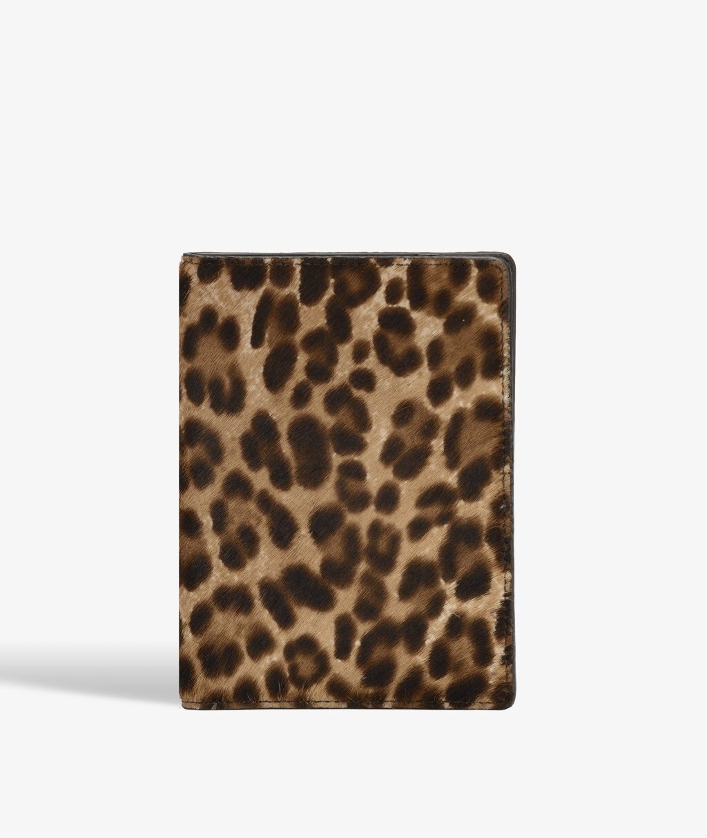 Passport Cover Pony Leopardo Camel