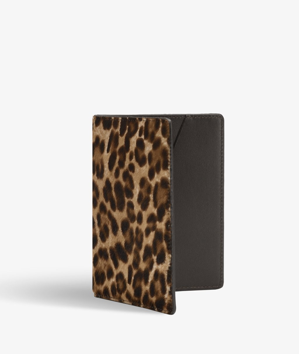 Passport Cover Pony Leopardo Camel