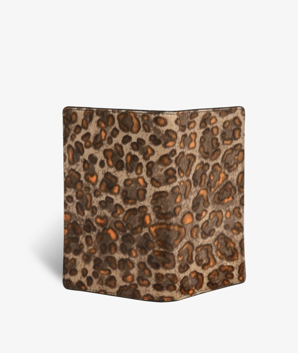 Passport Cover Pony Leopardo Camel/Orange