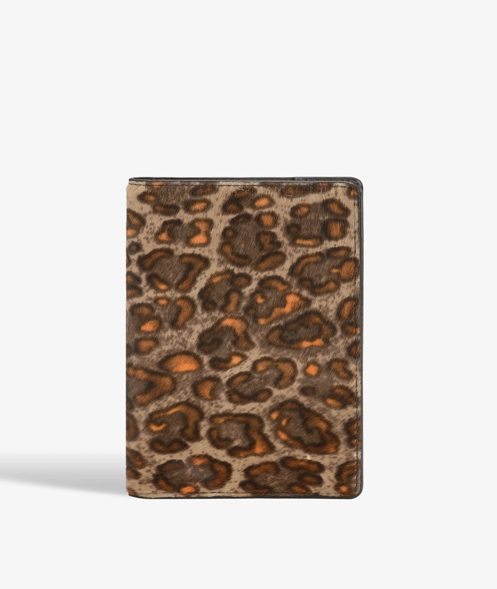 Passport Cover Pony Leopardo Camel/Orange