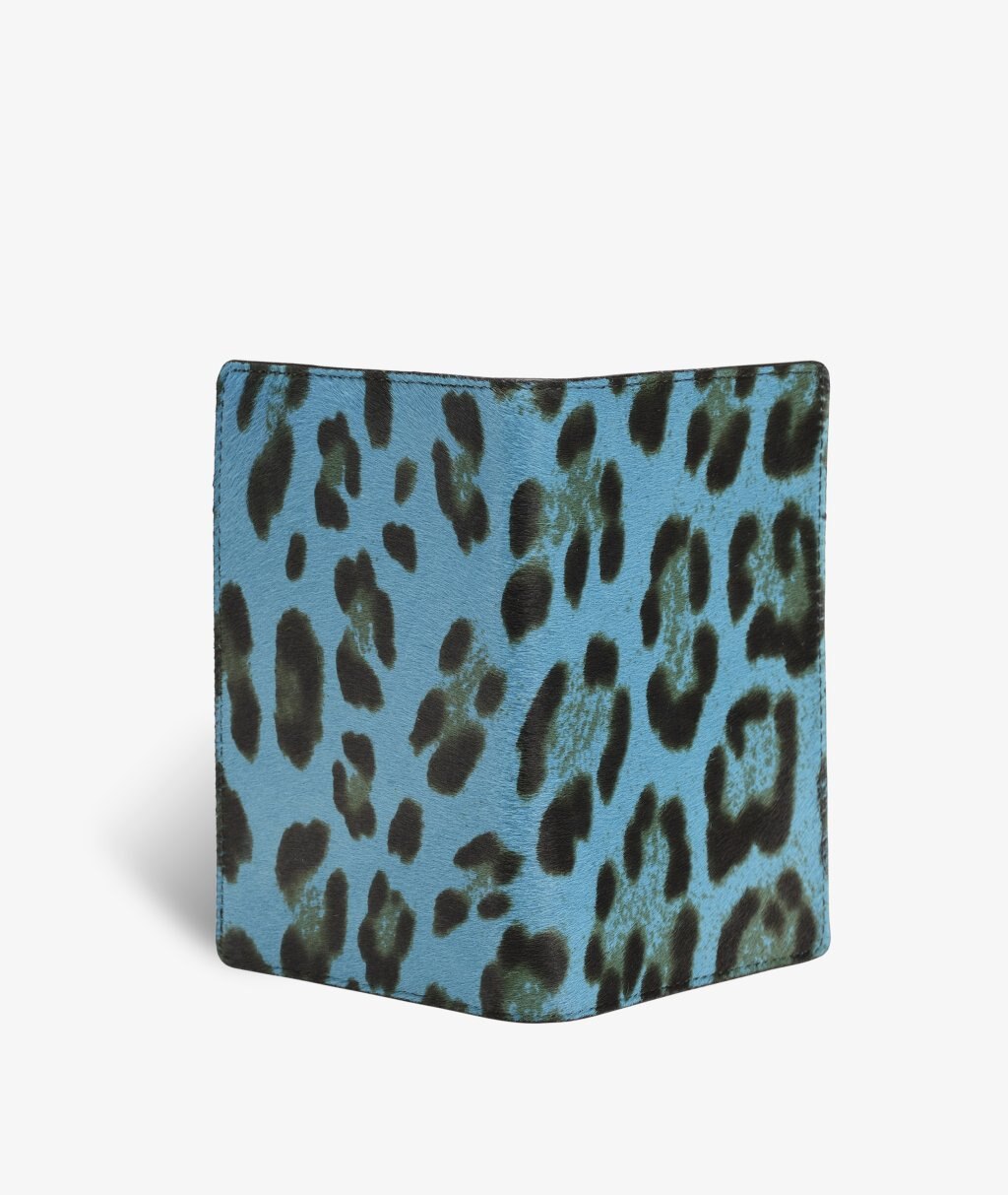 Passport Cover Pony Leopardo Turquoise