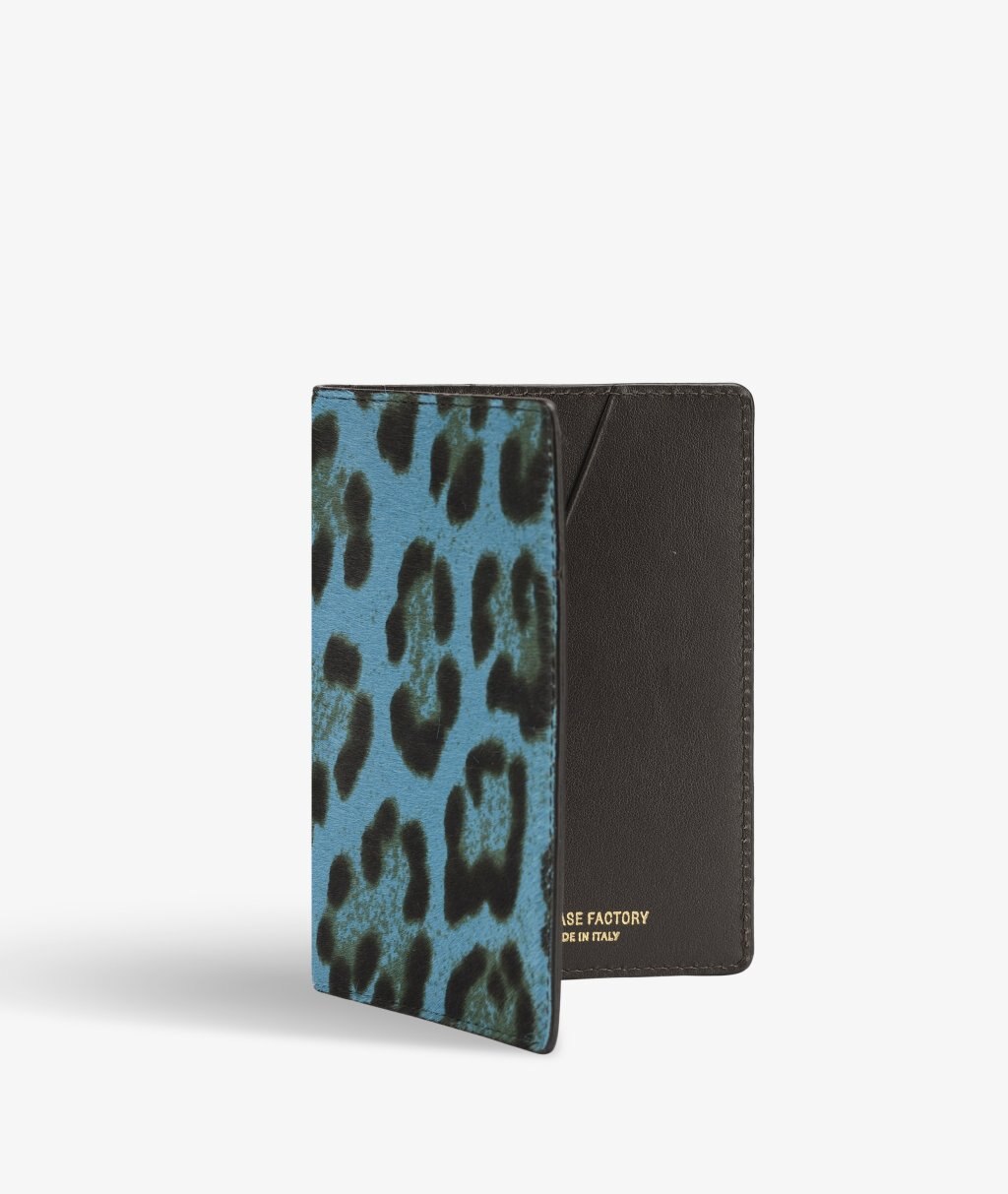 Passport Cover Pony Leopardo Turquoise