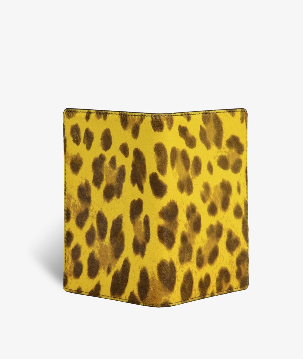 Passport Cover Pony Leopardo Yellow