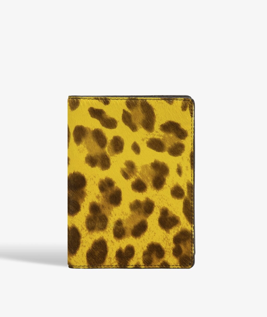 Passport Cover Pony Leopardo Yellow