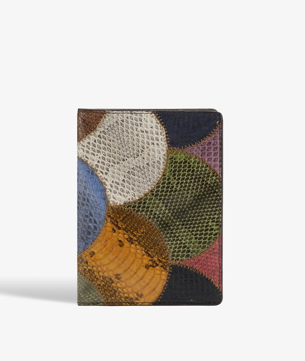 Passport Cover Real Water Snake Squama Misto