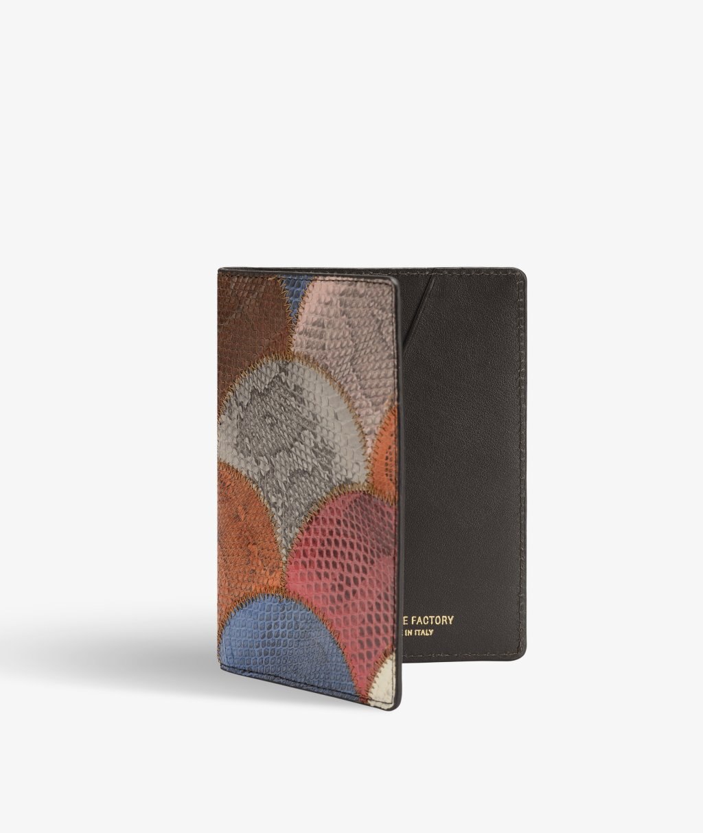 Passport Cover Real Water Snake Squama Misto