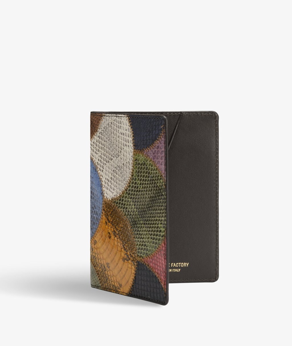 Passport Cover Real Water Snake Squama Misto