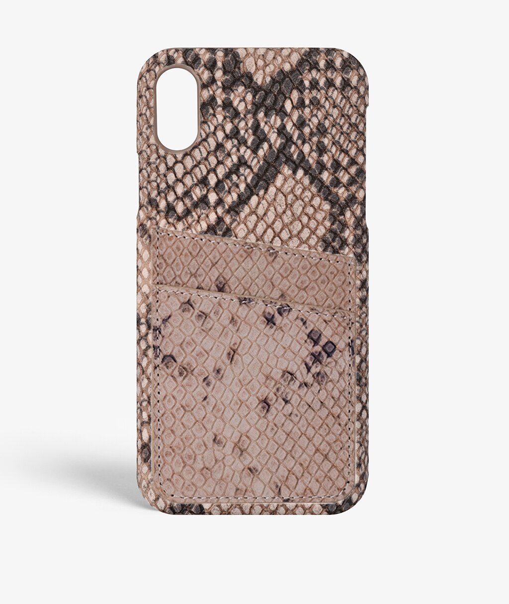 Adhesive Card Holder Soft Python Cashmere