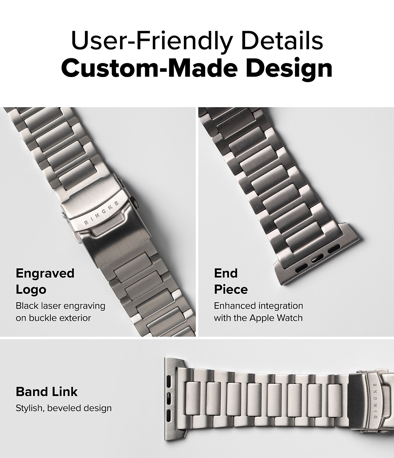 Apple Watch Series 1-3 42mm Titanium One Band Natural Titanium