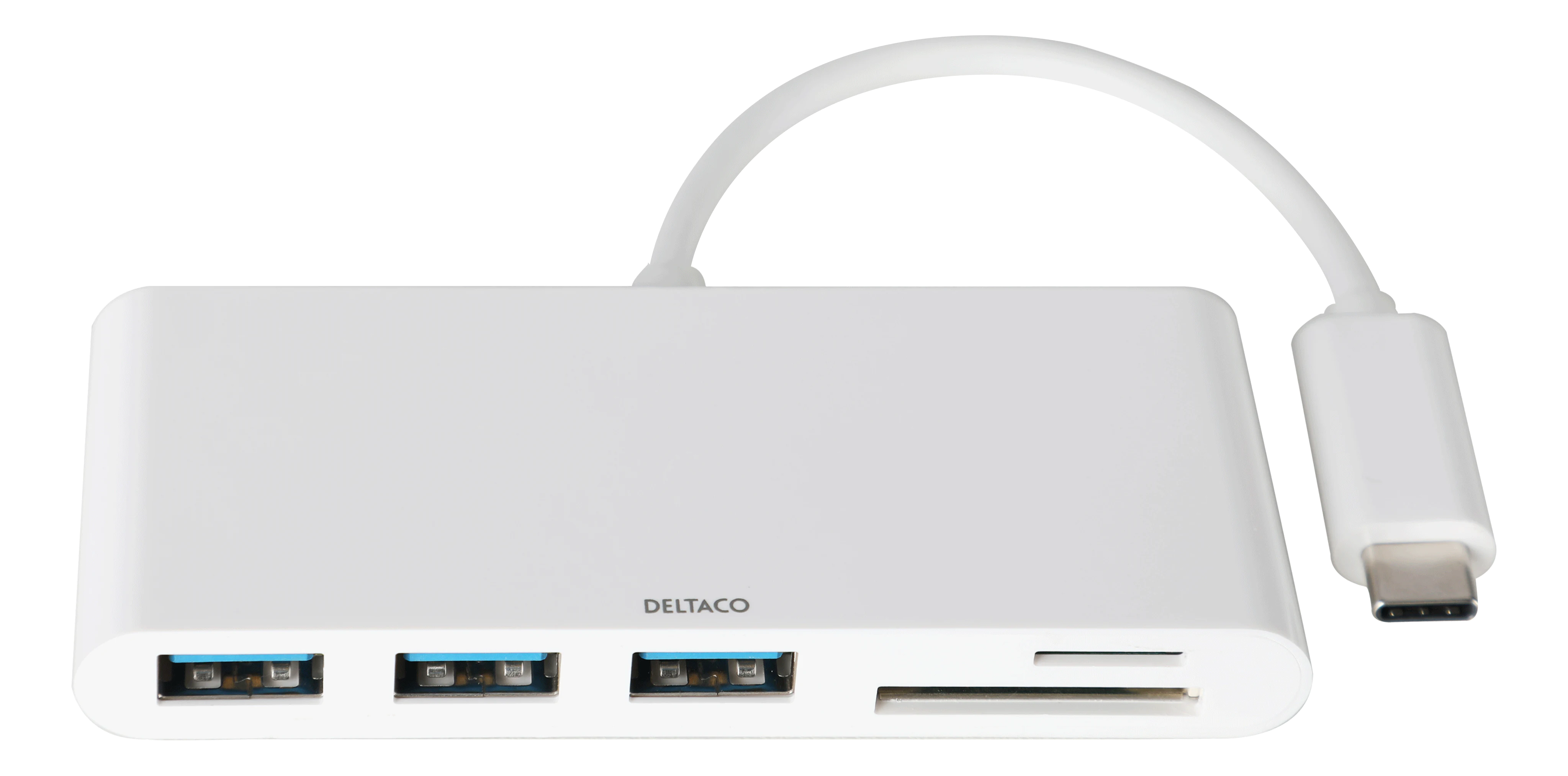 USB-C Hub 3x USB-A + SD/microSD White