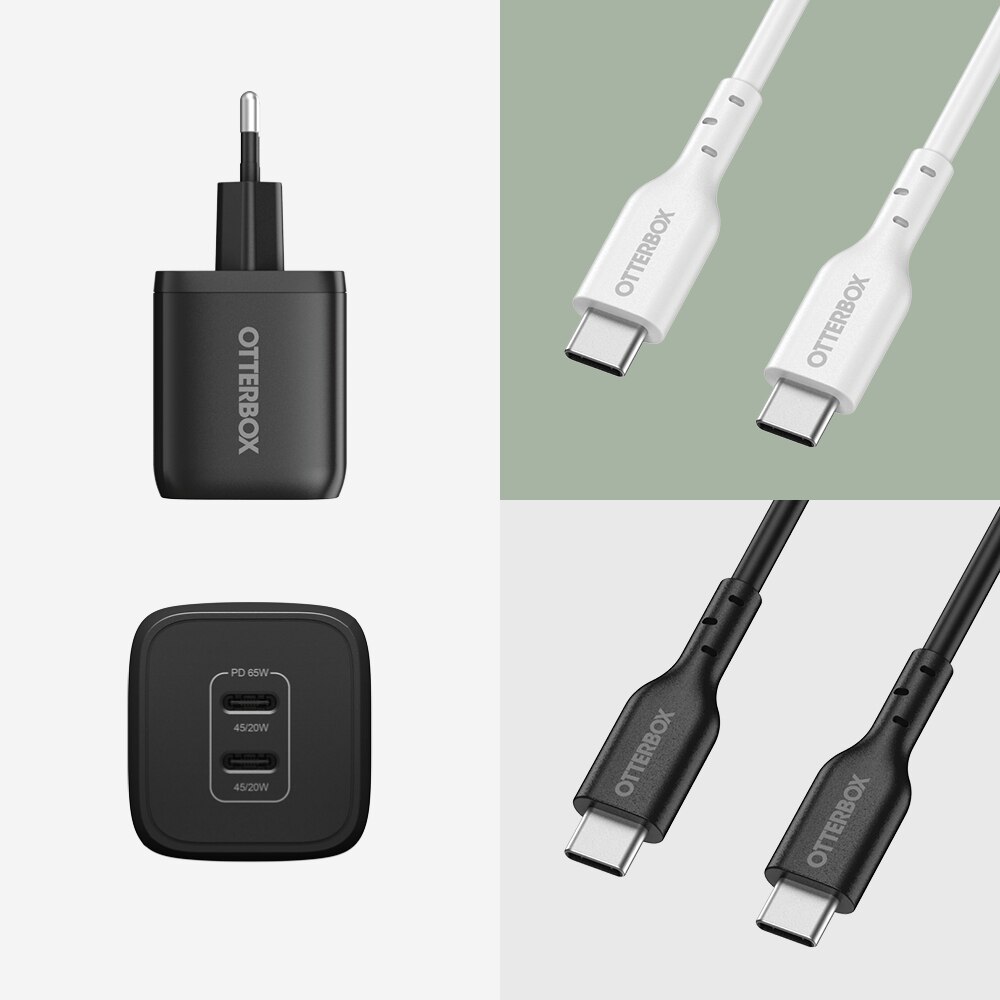USB-C Wall Charger  OtterBox Lightning to USB-C Cable