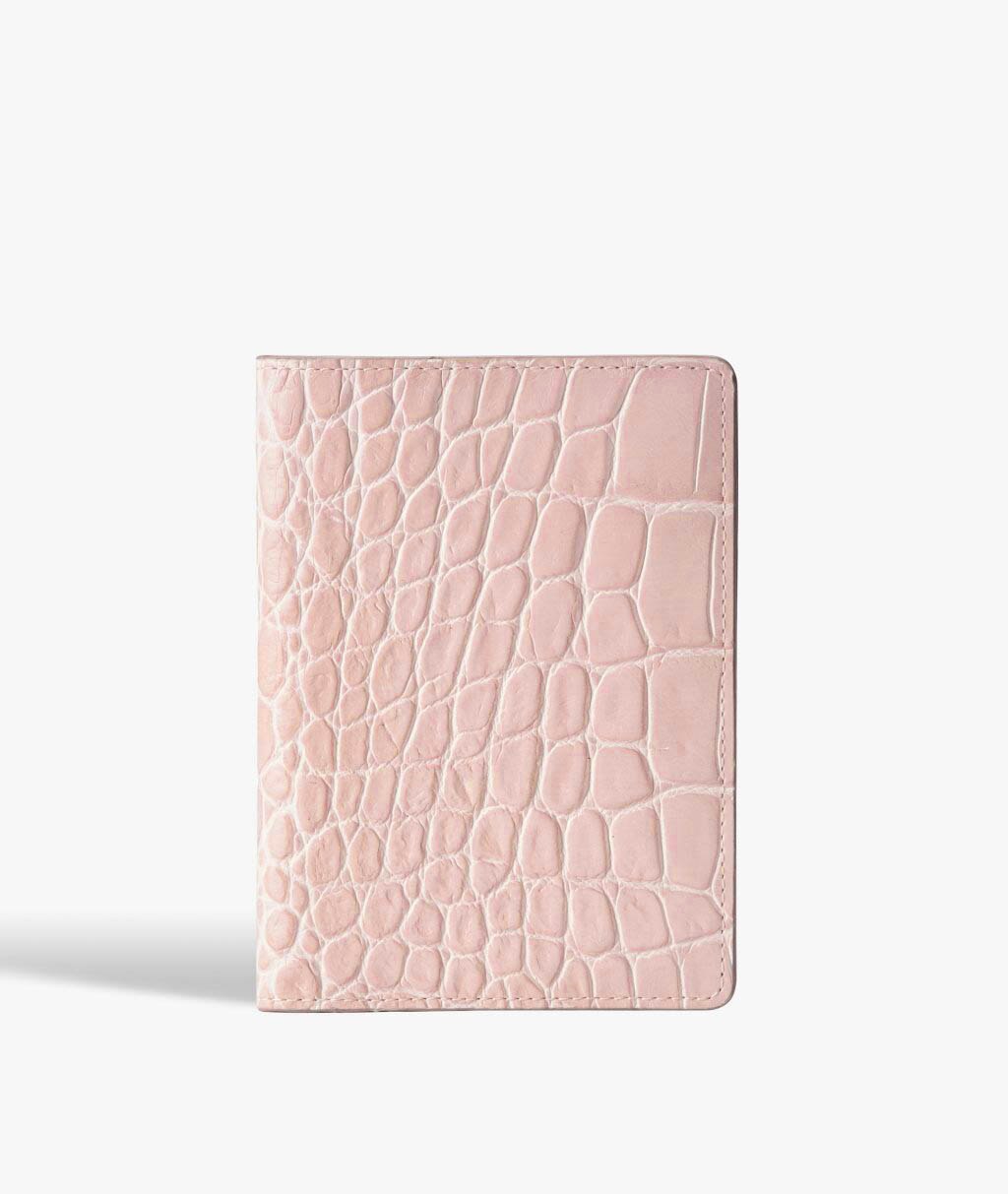 Passport Cover Crocodile Powder Shiny