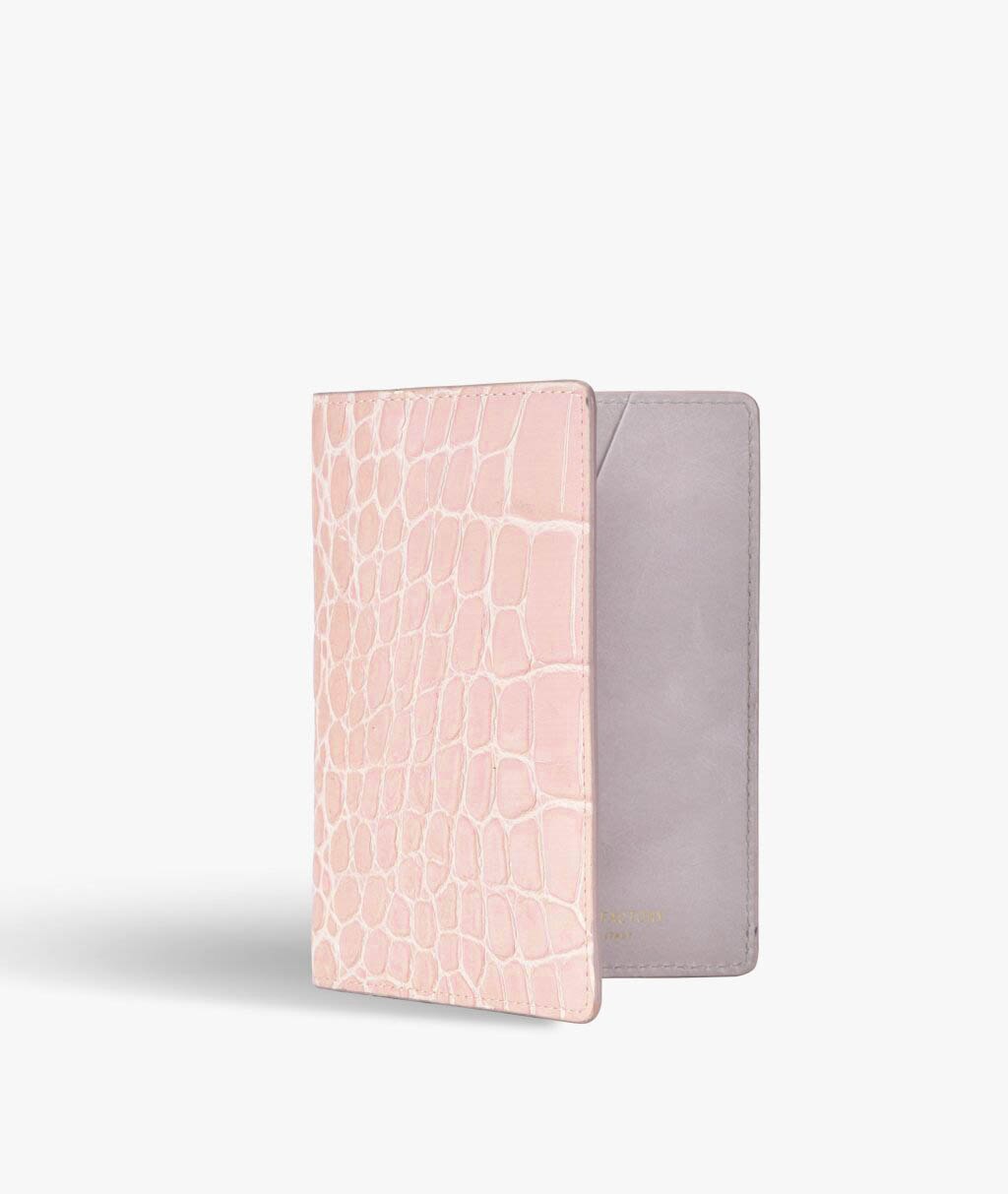 Passport Cover Crocodile Powder Shiny