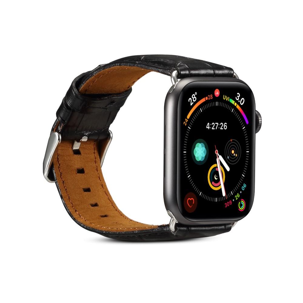 Apple 49mm Black Ultra Watch 2 Croco Leather Band