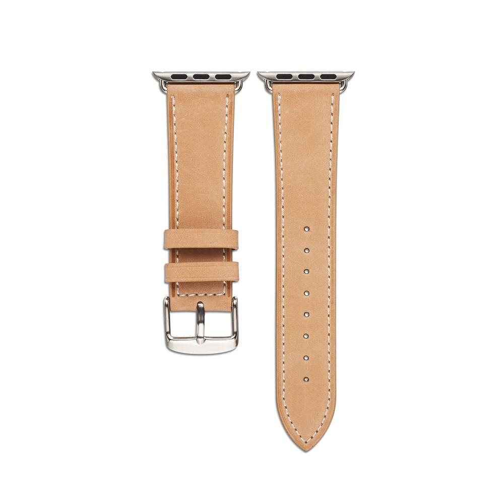 Apple Watch 45mm Series 8 Leather Strap Khaki