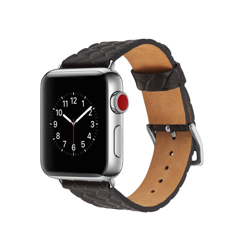 Apple Watch 45mm Series 8 Woven Leather Band Black