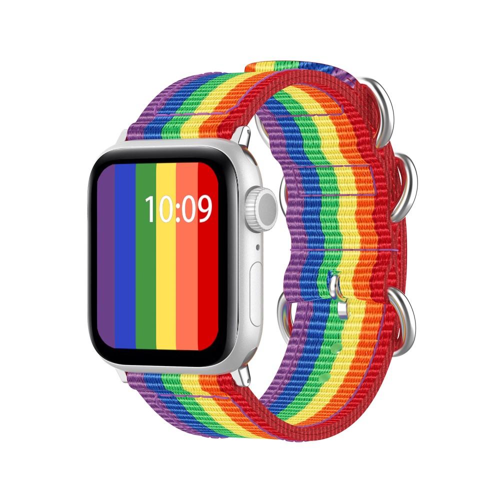 Apple Watch 45mm Series 7 Nato Strap Rainbow