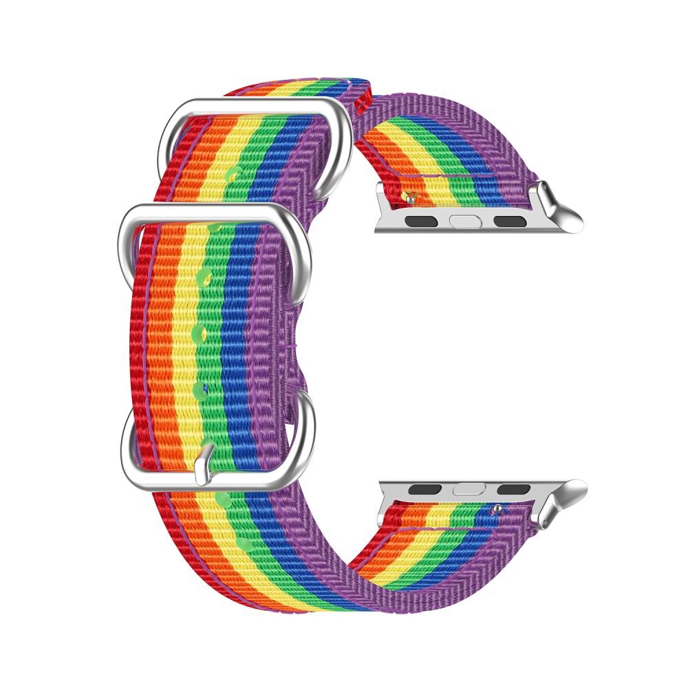 Apple Watch 45mm Series 8 Nato Strap Rainbow