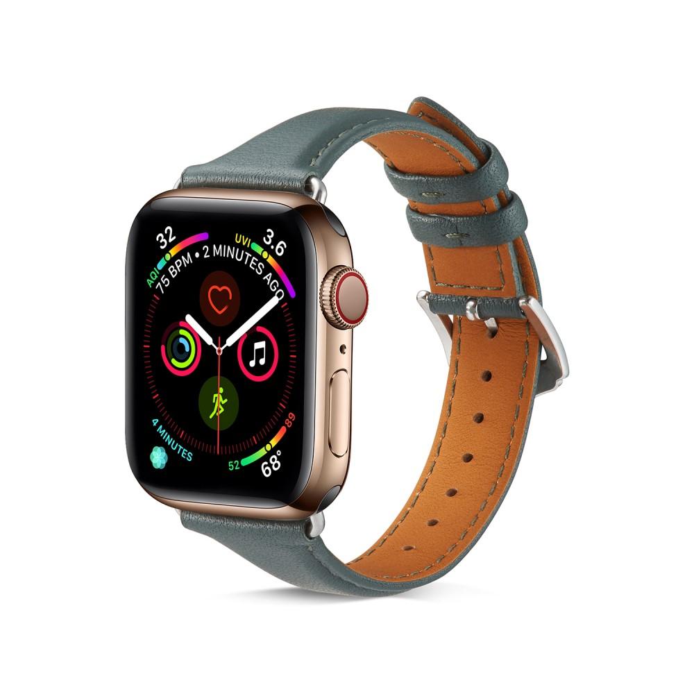 Apple Watch 45mm Series 8 Slim Leather Strap Green