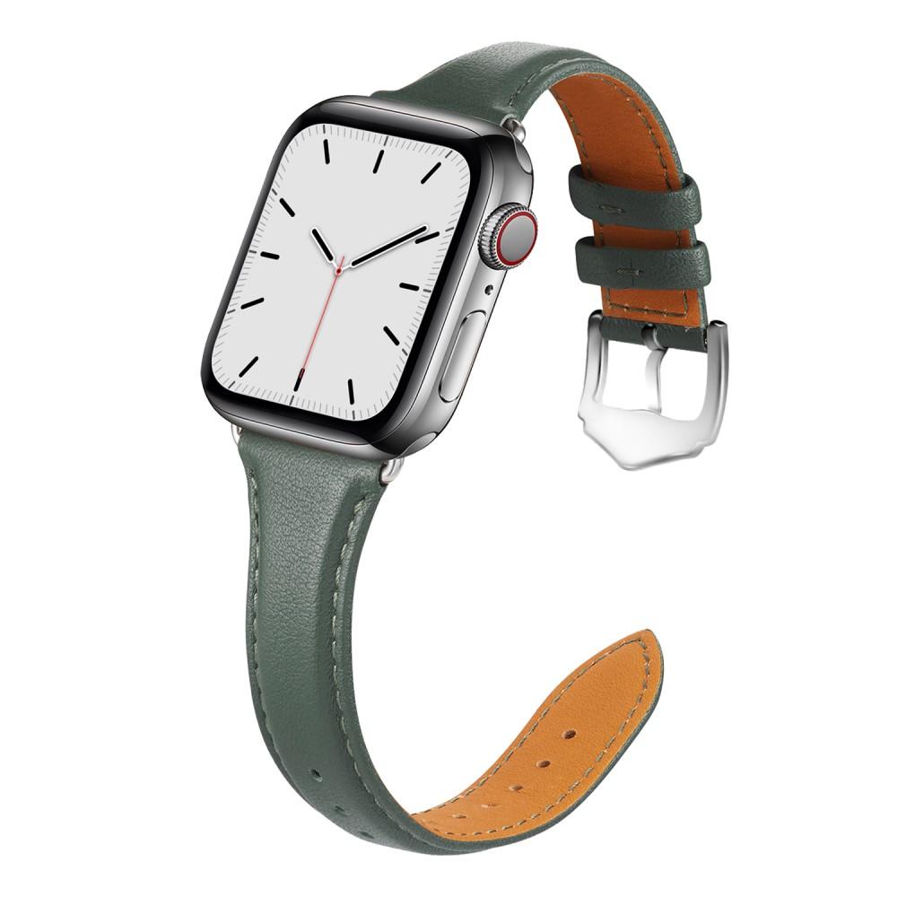 Apple Watch 45mm Series 8 Slim Leather Strap Green