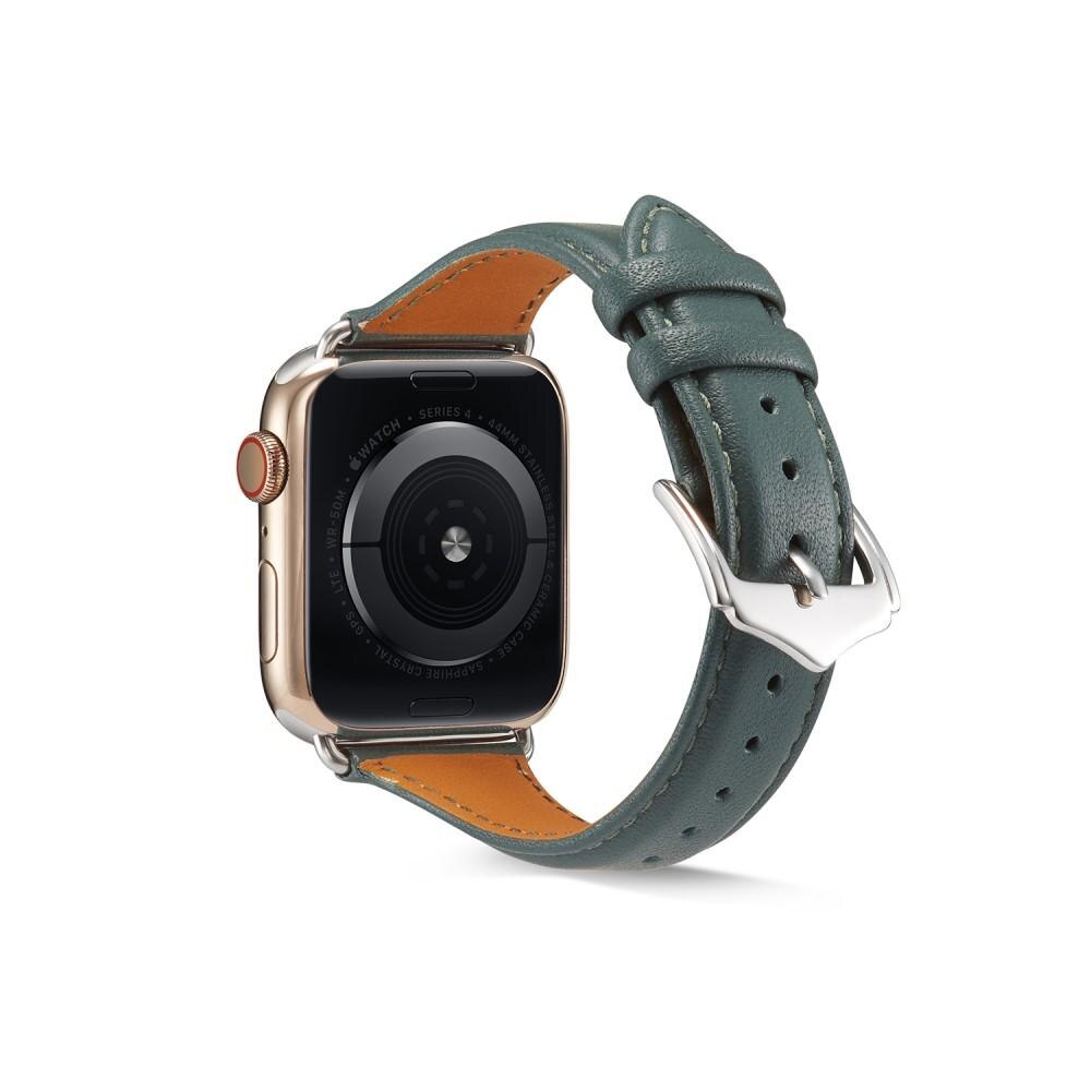 Apple Watch 45mm Series 8 Slim Leather Strap Green