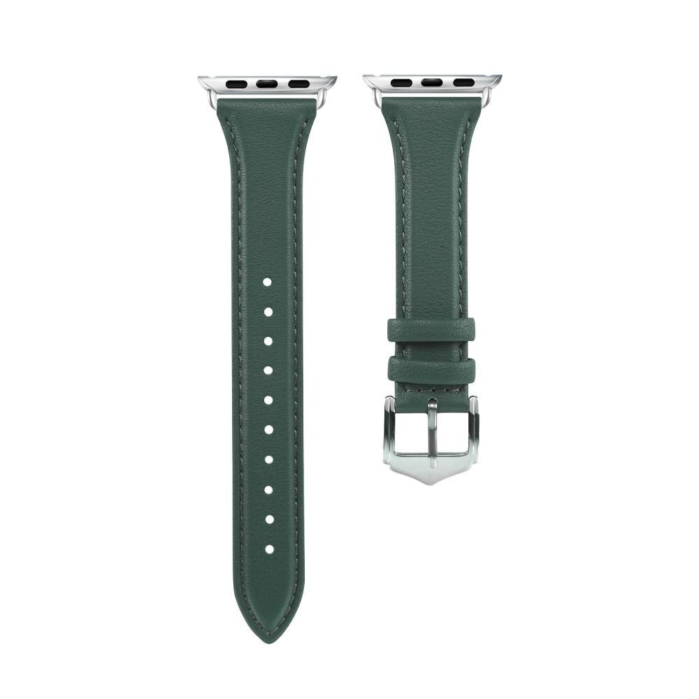 Apple Watch 45mm Series 8 Slim Leather Strap Green