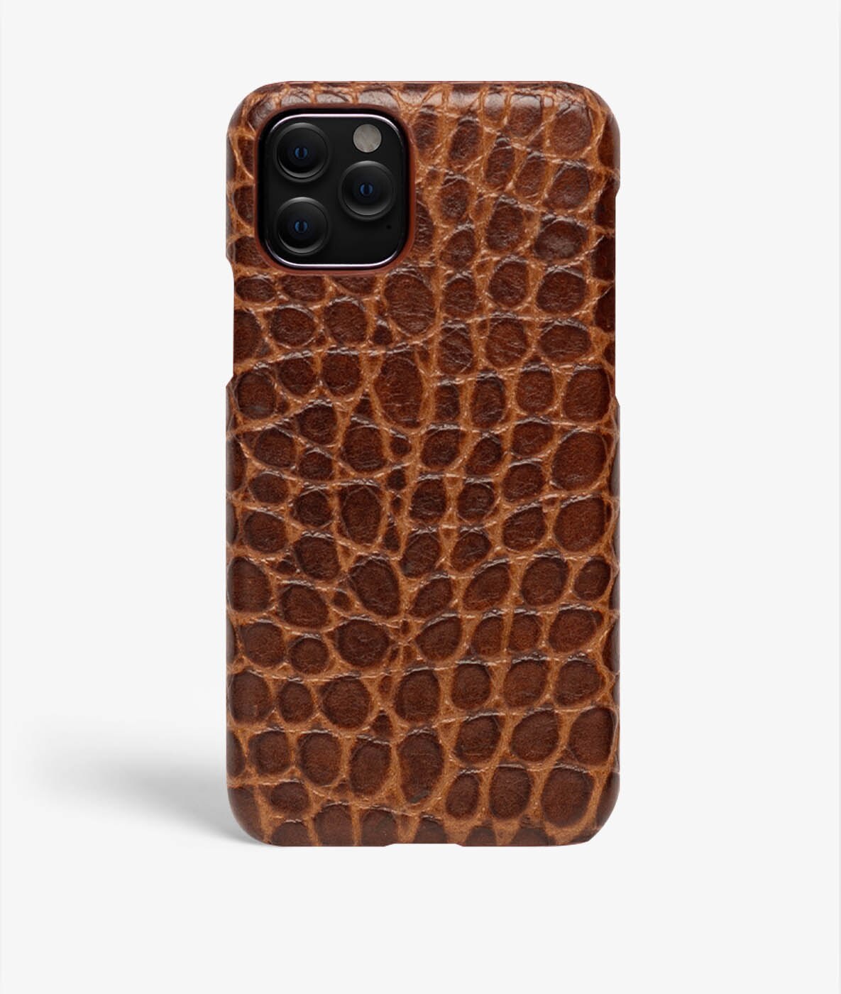 iPhone 11 Pro Case Small Croco Brown